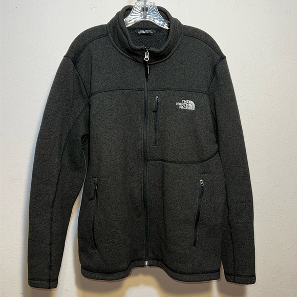 The North Face Men’s charcoal Grey Fleece Winter Zip Up Sweater Size XL - Picture 1 of 16